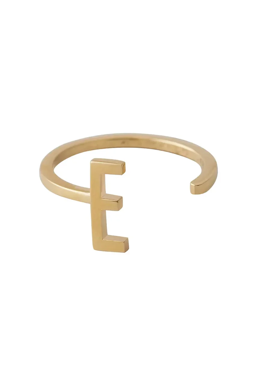 Design Letters Позлатен сребърен пръстен