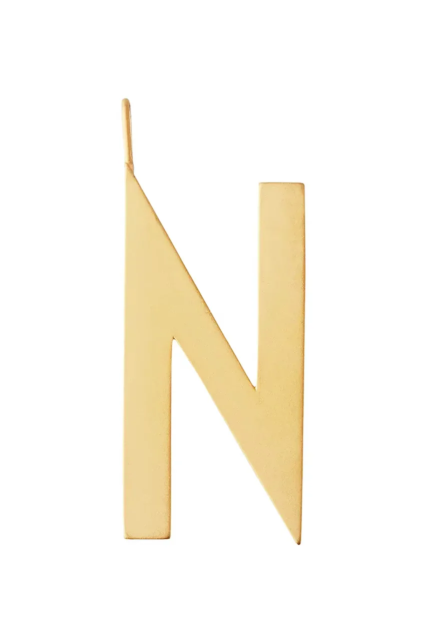 Design Letters Позлатена сребърна висулка