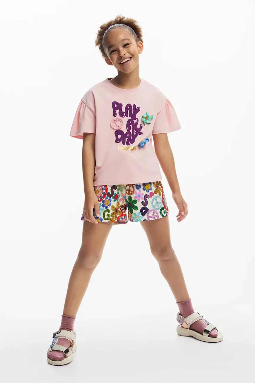 Desigual Детска памучна тениска
