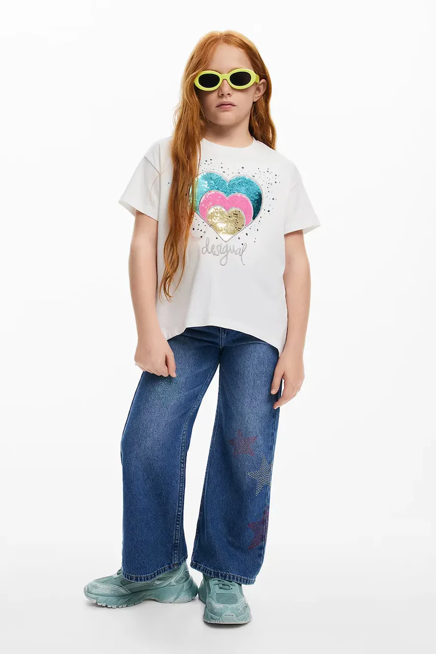Desigual Детска памучна тениска