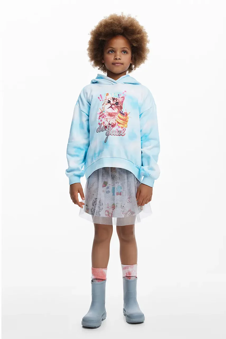 Desigual Детски памучен суичър