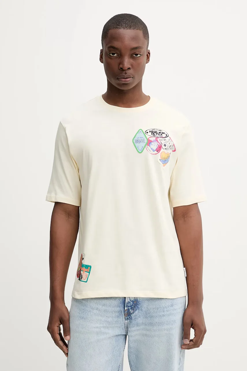 Desigual Памучна тениска BCN