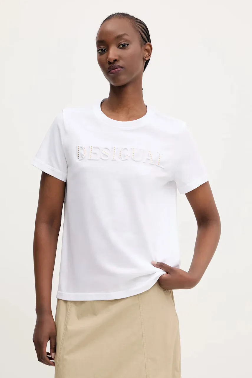 Desigual Памучна тениска BRANDY