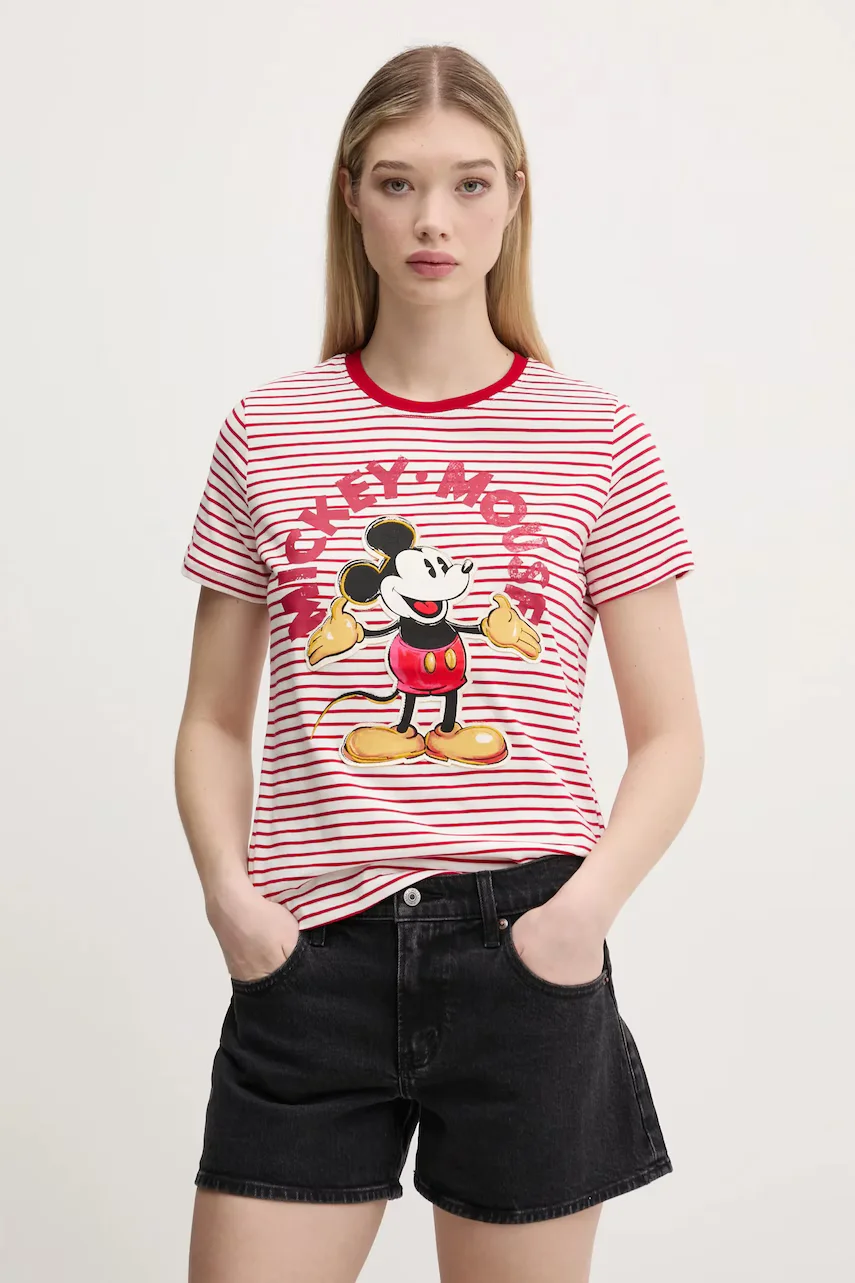 Desigual Памучна тениска MICKEY MOUSE