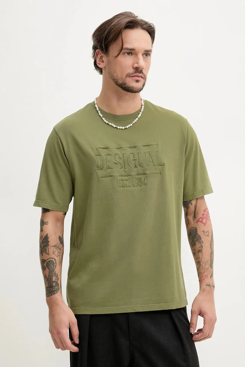 Desigual Памучна тениска WASHINGTONGR