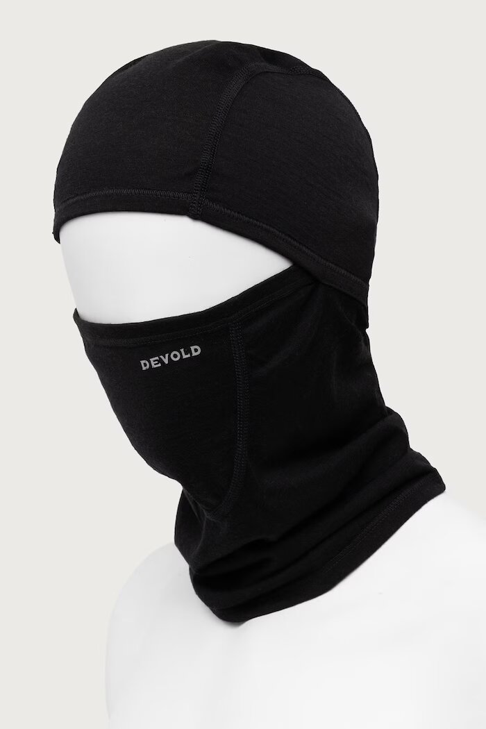 devold балаклава от мериносова вълна Breeze Merino черна PDGO.180.820.B