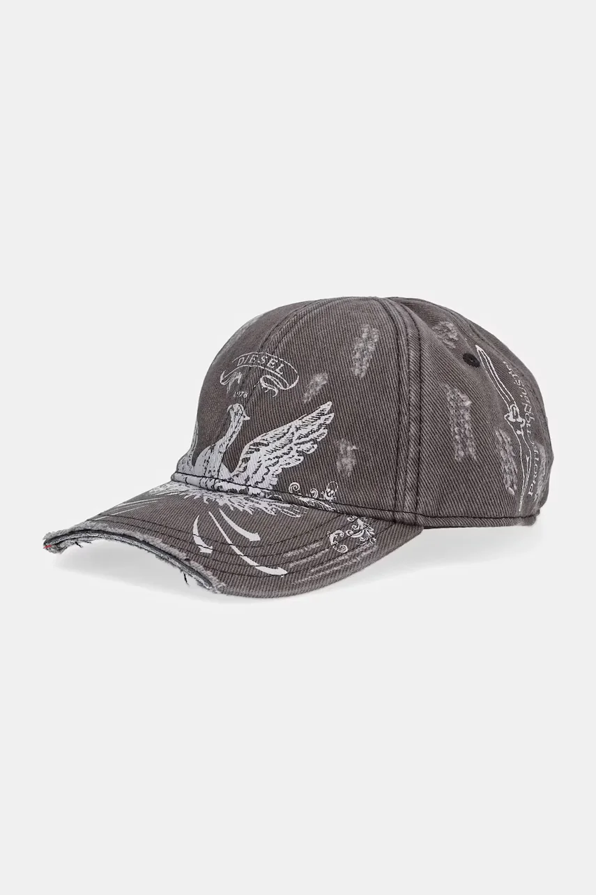 Diesel Памучна шапка с козирка C-FENIX