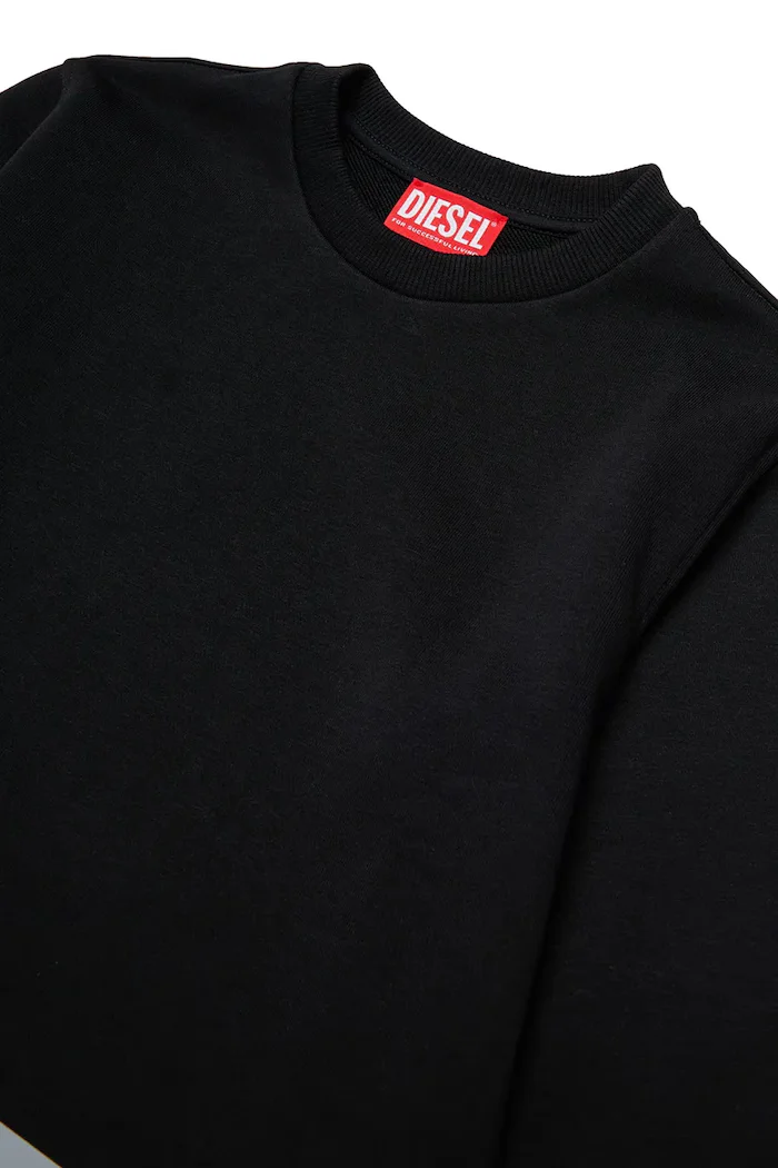 Diesel суичър за деца от памук SRES OVER SWEAT-SHIRT черен J03035