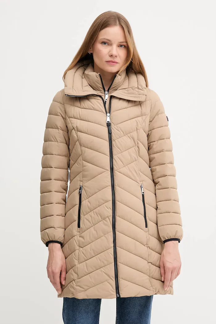 DKNY дълго яке дамско бежово DLEMPN46
