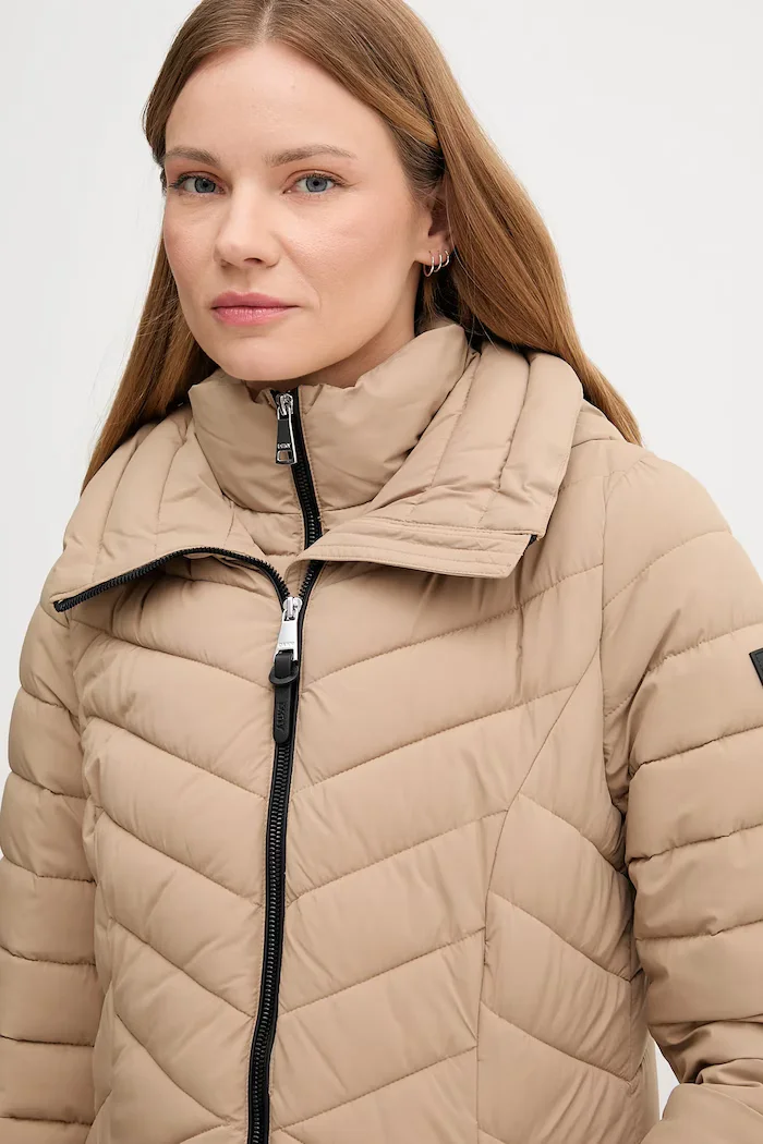 DKNY дълго яке дамско бежово DLEMPN46