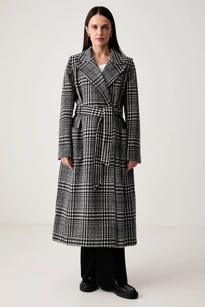 DKNY палто дамско с вълна многоцветно DLEMWW78