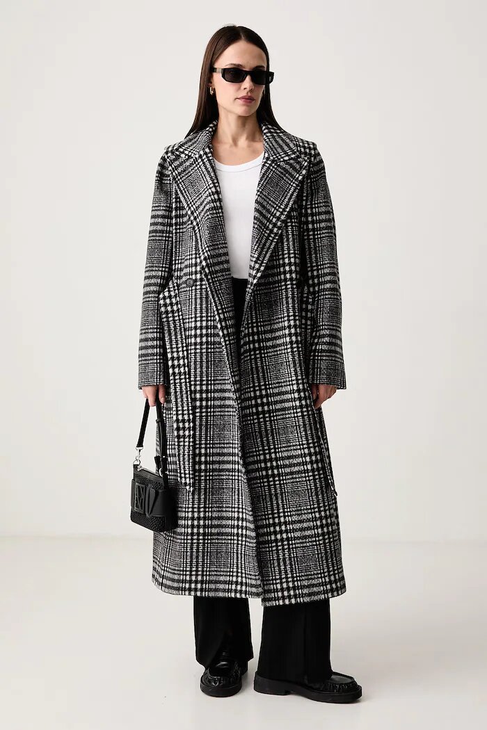 DKNY палто дамско с вълна многоцветно DLEMWW78