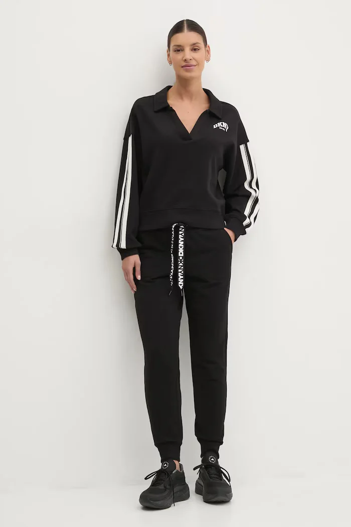 DKNY Спортен панталон в черно с изчистен дизайн DP5P3496