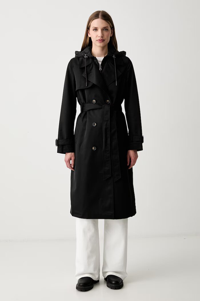 DKNY тренч дамски черен DLEMPX66