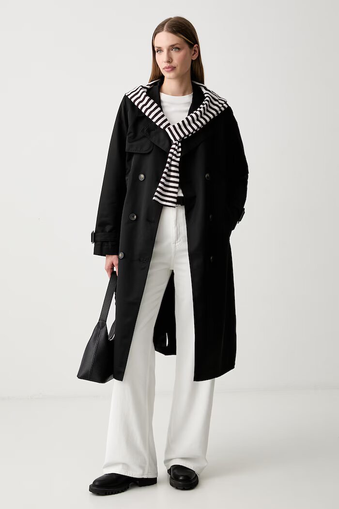 DKNY тренч дамски черен DLEMPX66