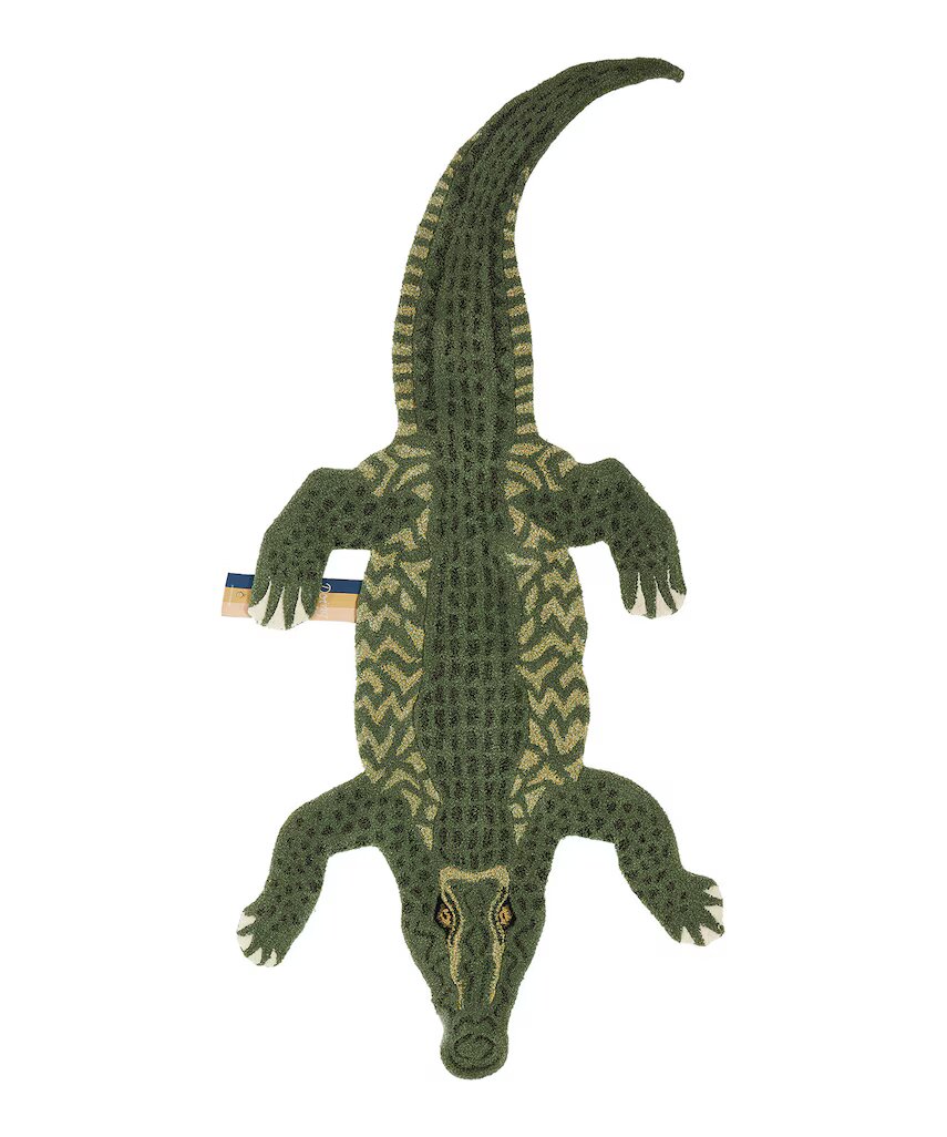 Doing Goods Вълнен килим Coolio Crocodile 202 x 89 cm