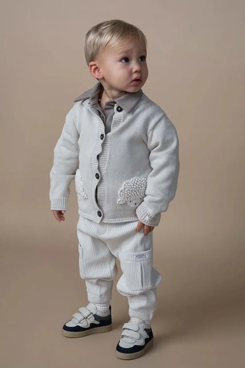 Donsje Бебешка памучна жилетка Dieck Cardigan Lammies