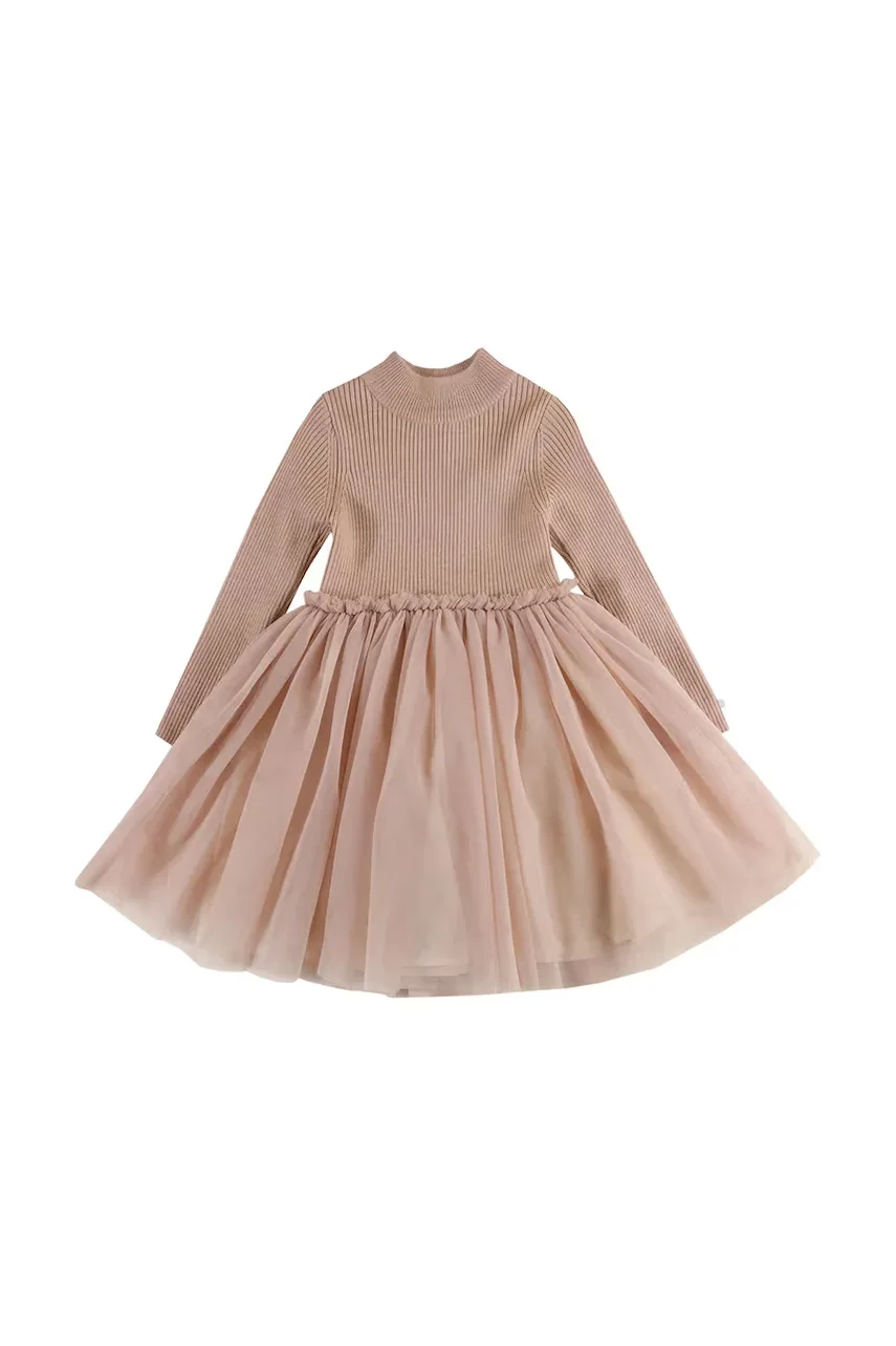 Donsje Бебешка вълнена рокля Lotus Dress