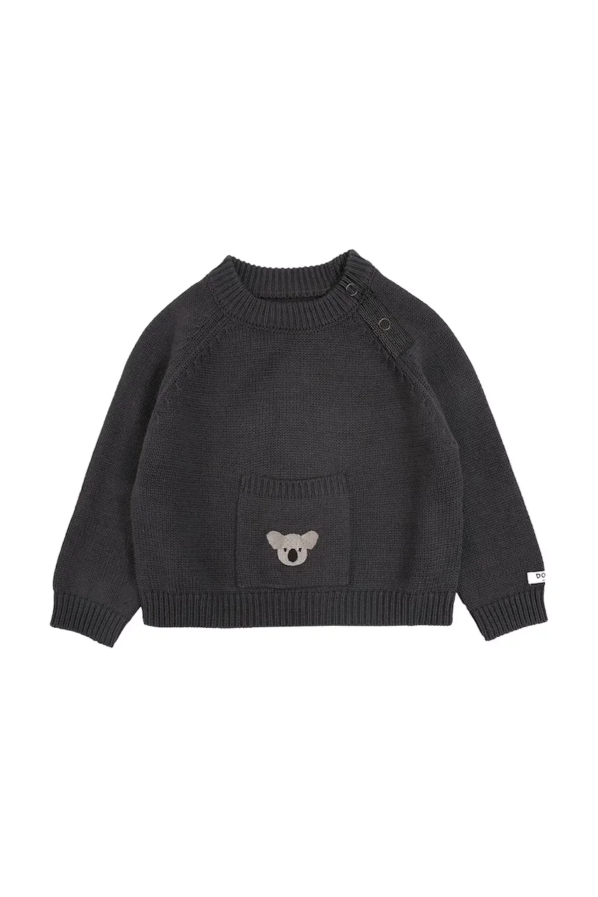 Donsje Бебешки памучен пуловер Loeke Sweater Koala