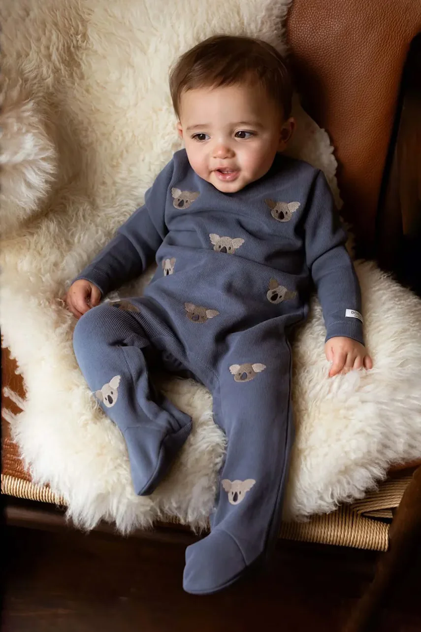 Donsje Бебешки памучни ританки Phlyn Onesie Koalas