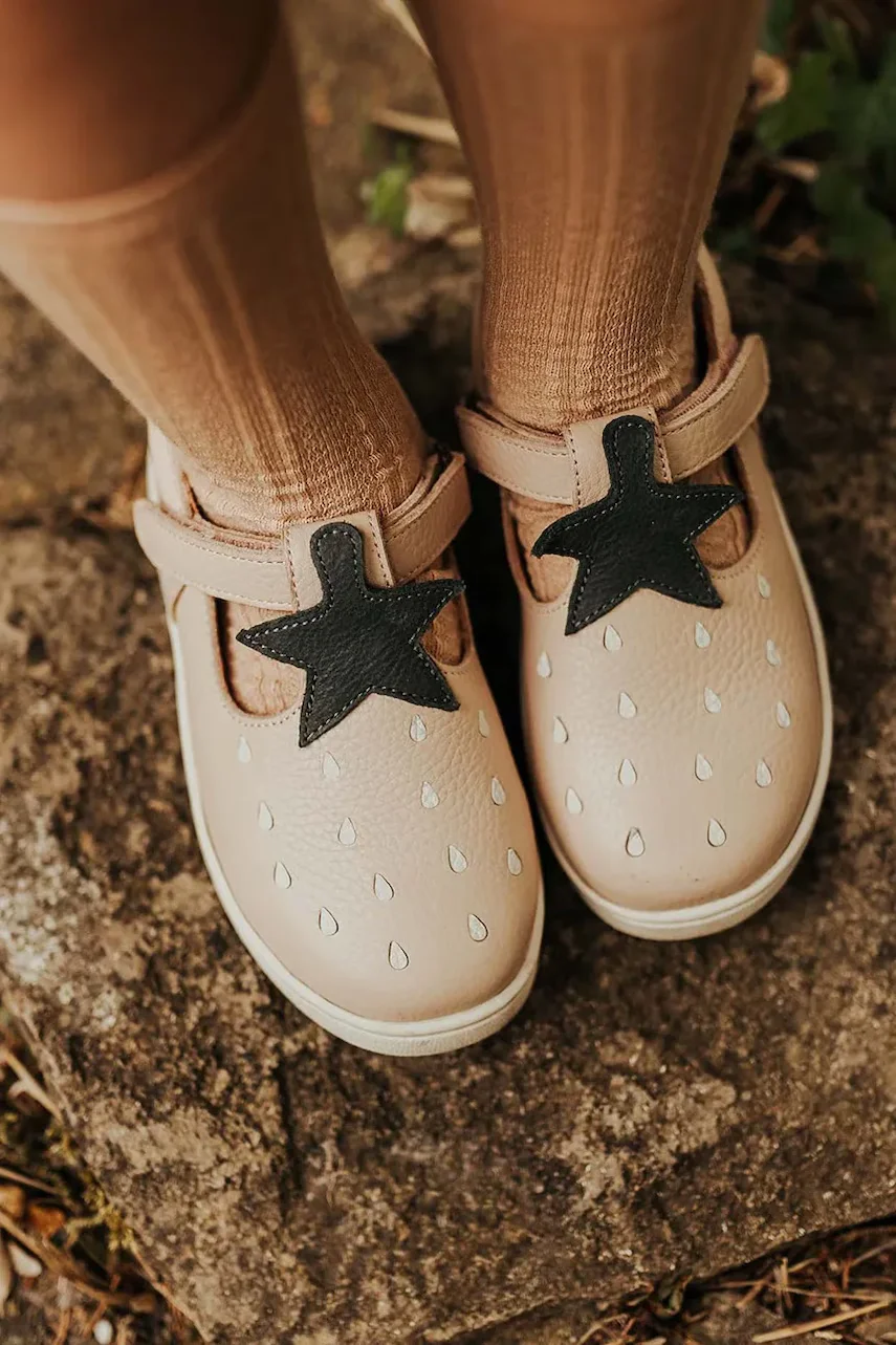 Donsje Детски половинки обувки от кожа Lowy Shoes Strawberry