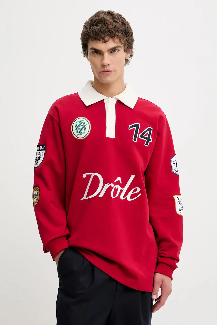 Drôle de Monsieur Памучна блуза с дълги ръкави Le Polo Racing