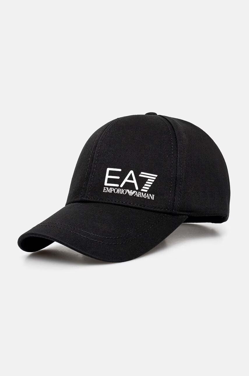 EA7 Emporio Armani Памучна шапка с козирка