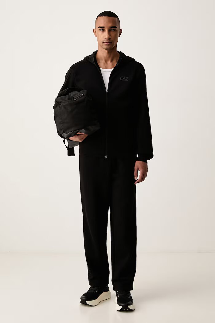 EA7 Emporio Armani спортен комплект анцуг мъжки с памук черен AF20845.7M002520