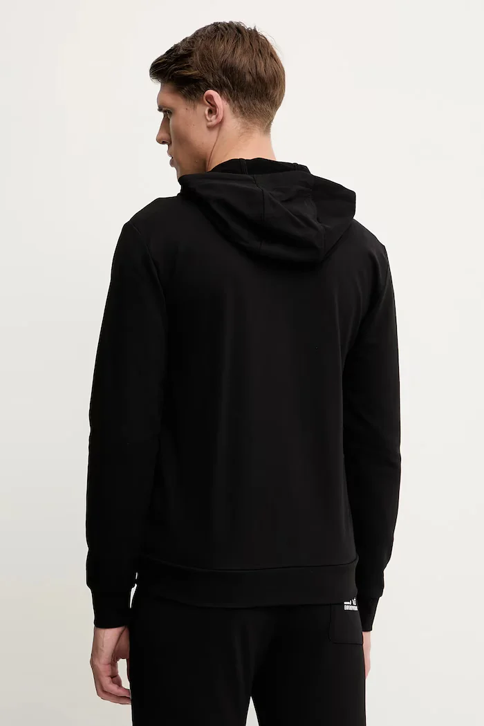 EA7 Emporio Armani суичър с качулка мъжки черен AF13512.7M000568