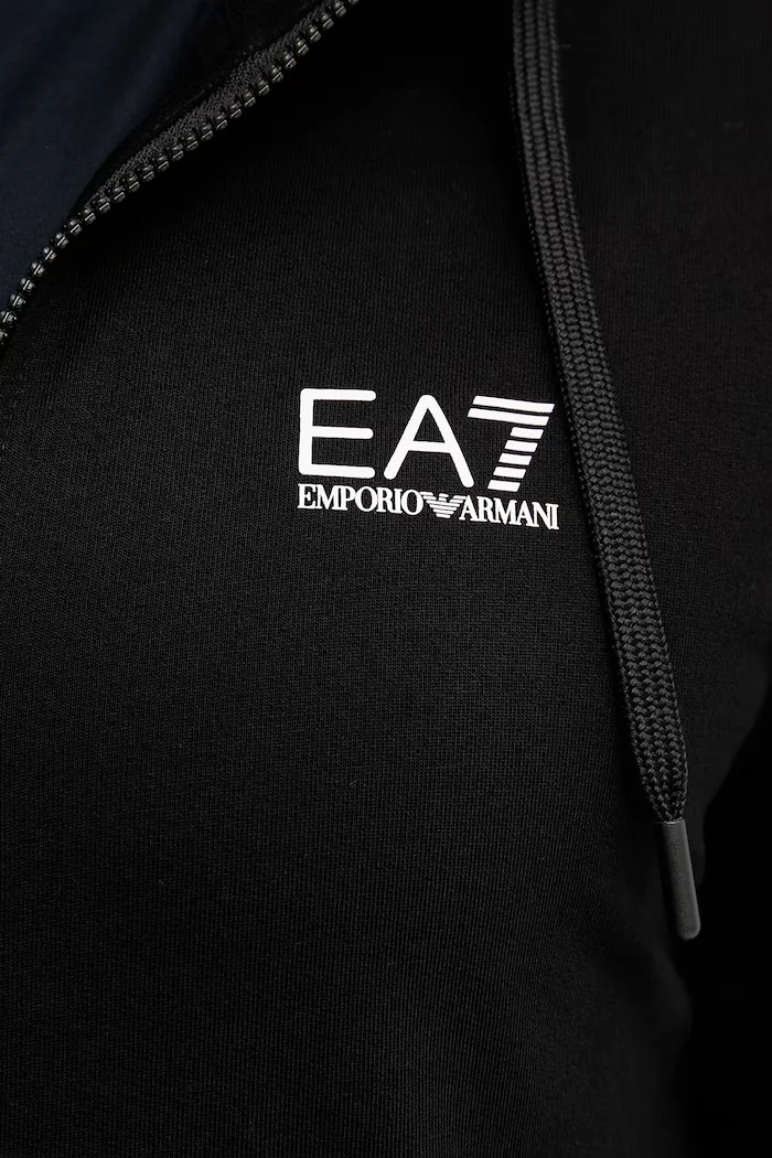 EA7 Emporio Armani суичър с качулка мъжки черен AF13512.7M000568
