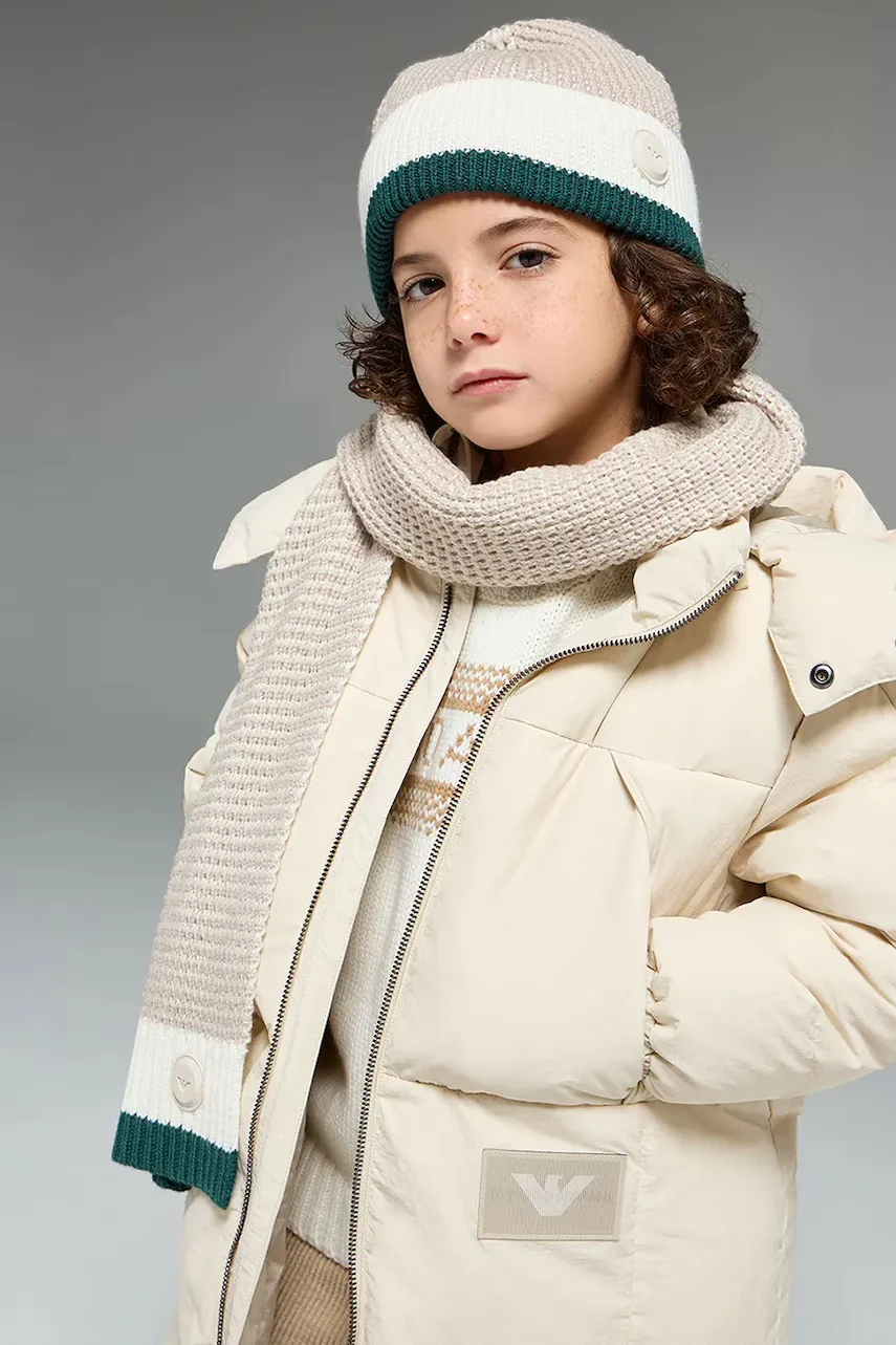 Emporio Armani Детска шапка с вълна