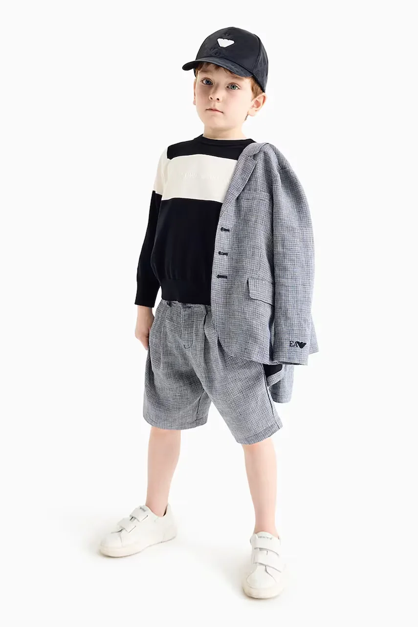 Emporio Armani Детски памучен пуловер