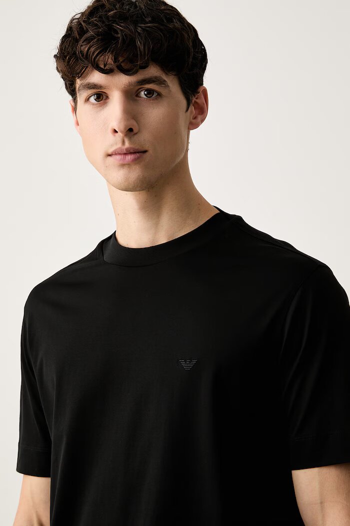 Emporio Armani тениска мъжка от памук черна EM006779 AF28078