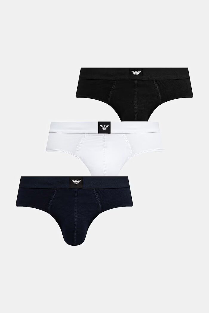 Emporio Armani Underwear слипове мъжки с памук 3 броя черни EM002154.AF25033