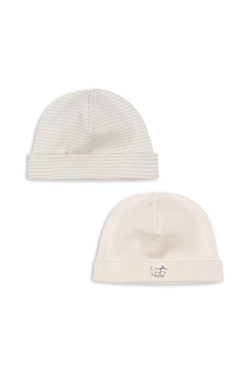 Fanga Fontana Бебешка памучна шапка FIO STRIPE 2 PACK BEANIE OCS (2 броя)