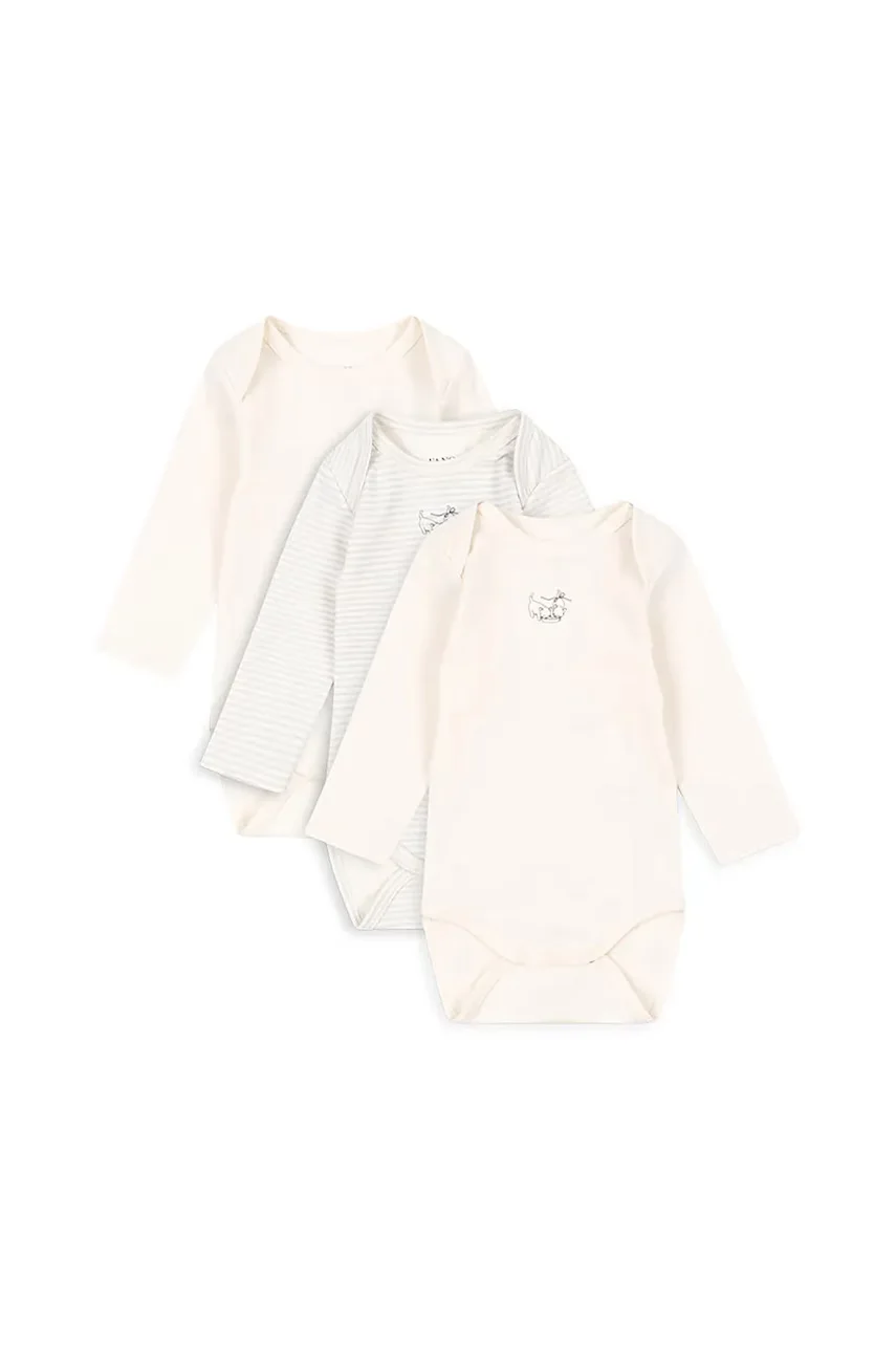 Fanga Fontana Бебешко боди FIO STRIPE 3 PACK LS BODY OCS (3 броя)