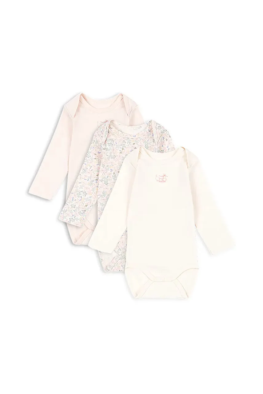 Fanga Fontana Бебешко боди от памук FIO 3 PACK LS BODY OCS (3 броя)