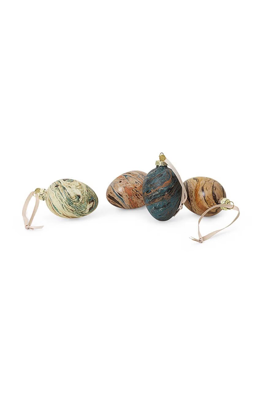 Ferm Living Коледна украса Marble Easter Eggs (4 броя)