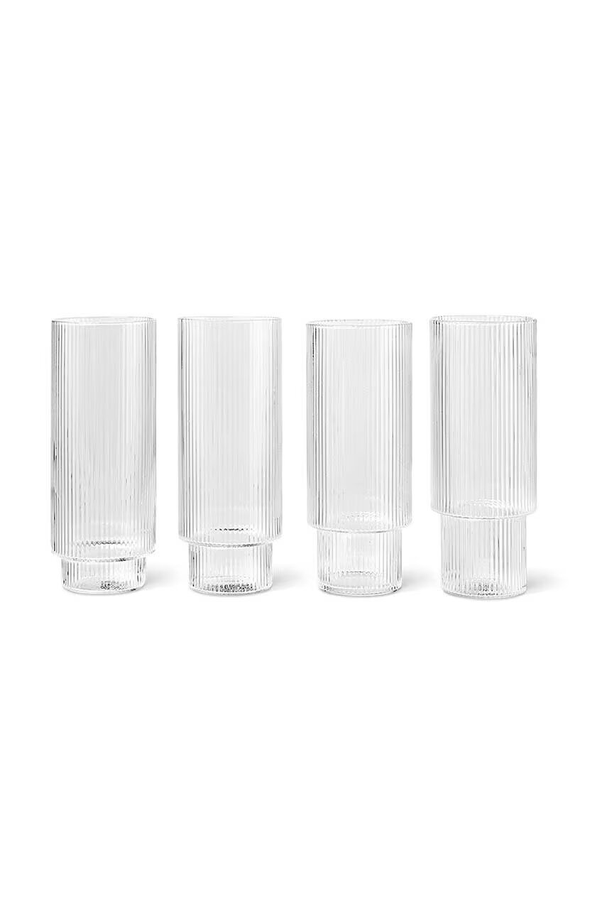 Ferm Living Комплект чаши Ripple Long Drink Glasses (4 броя)