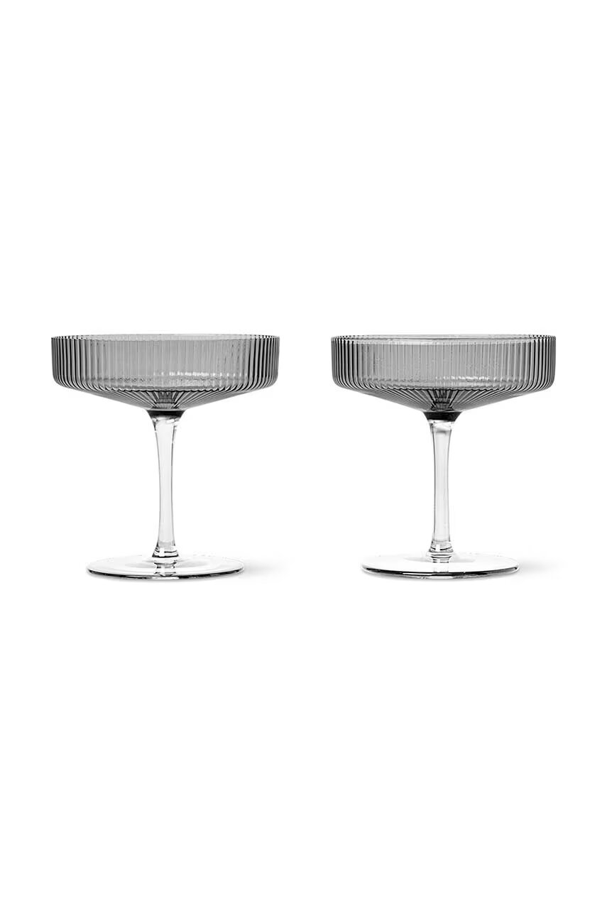 Ferm Living Комплект чаши за шампанско Ripple 150 ml (2 броя)