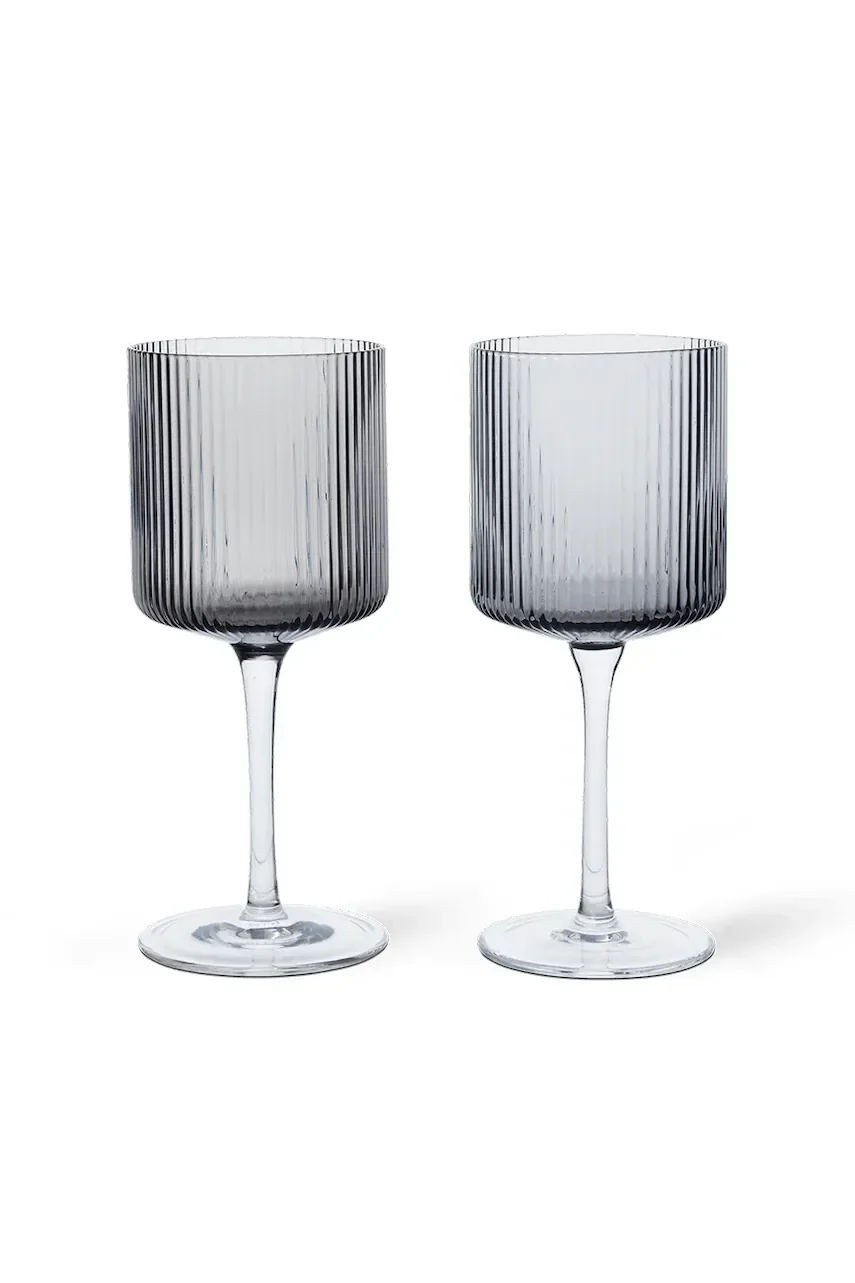 Ferm Living Комплект чаши за вино Ripple 260 ml (2 броя)