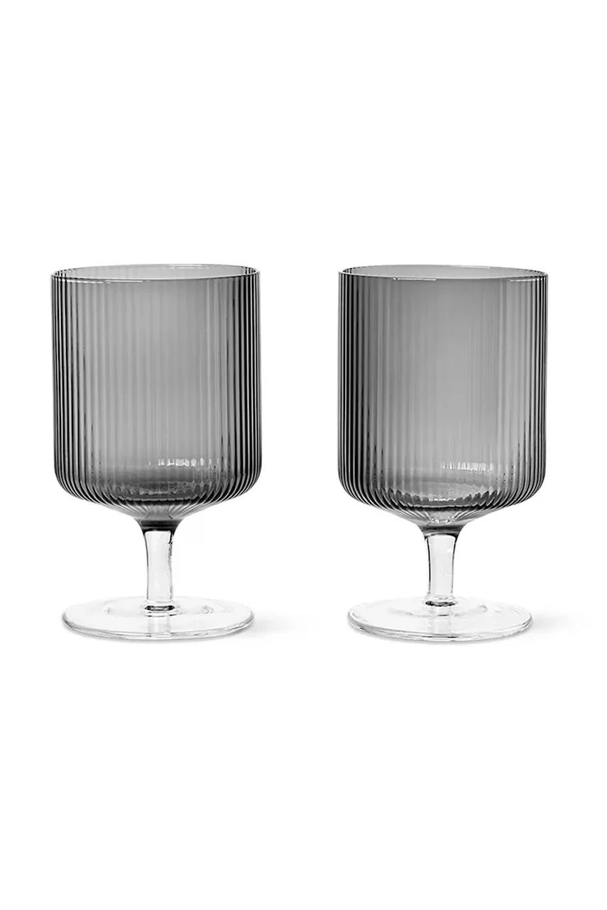 Ferm Living Комплект чаши за вино Ripple 270 ml (2 броя)