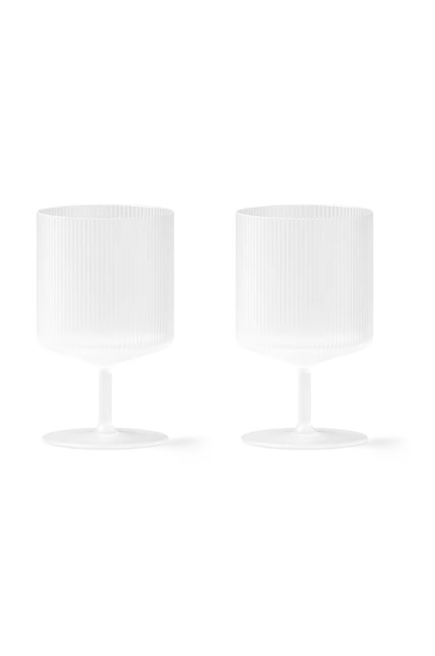 Ferm Living Комплект чаши за вино Ripple Wine Glasses 270 ml (2 броя)