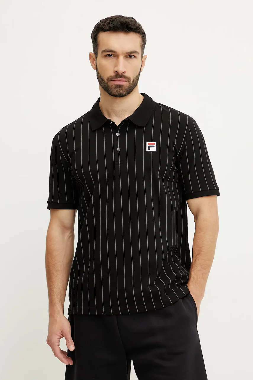 Fila Памучна тениска с яка Linter