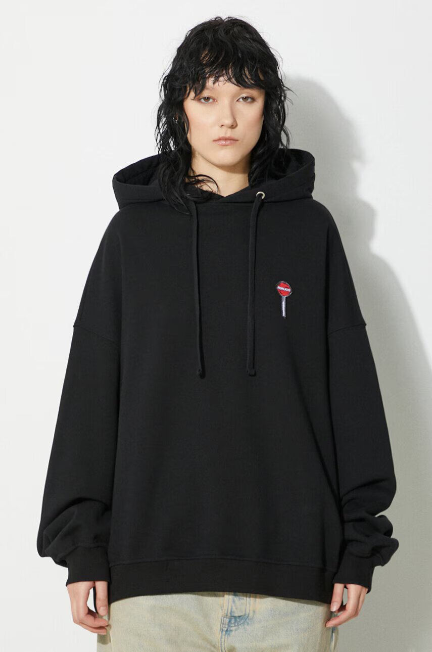 Fiorucci Памучен суичър Black Lollipop Patch Hoodie