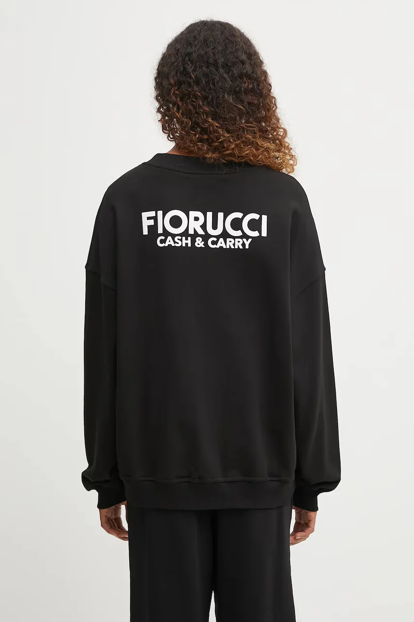 Fiorucci Памучен суичър Cash and Carry Print Relaxed Crewneck
