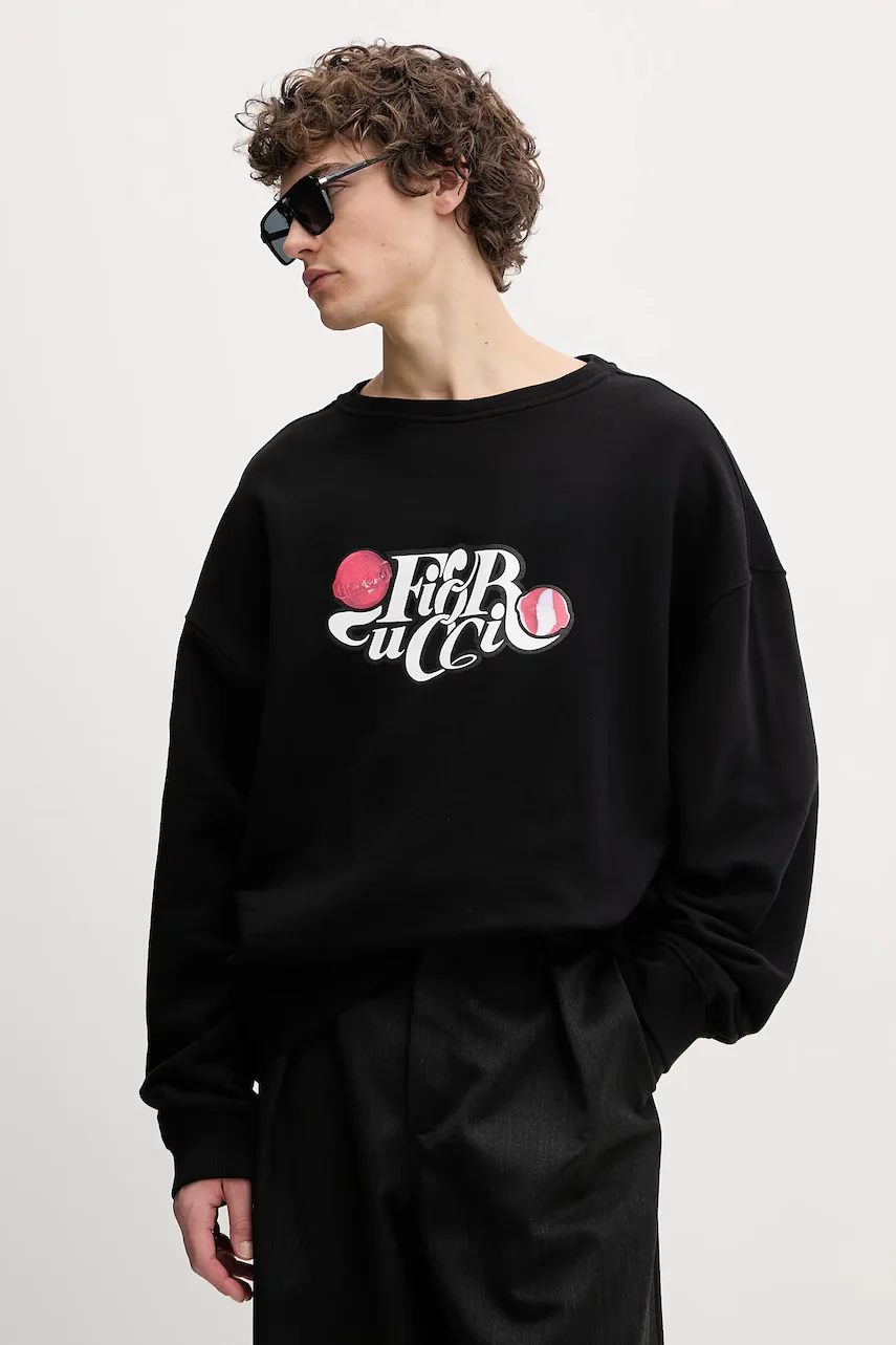 Fiorucci Памучен суичър Curly Lollipop Logo Relaxed Fit Sweatshirt