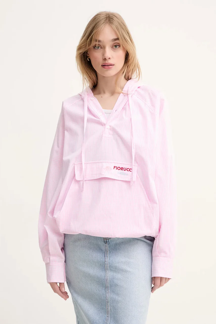 Fiorucci Памучен суичър Gingham Logo Hoodie Shirt