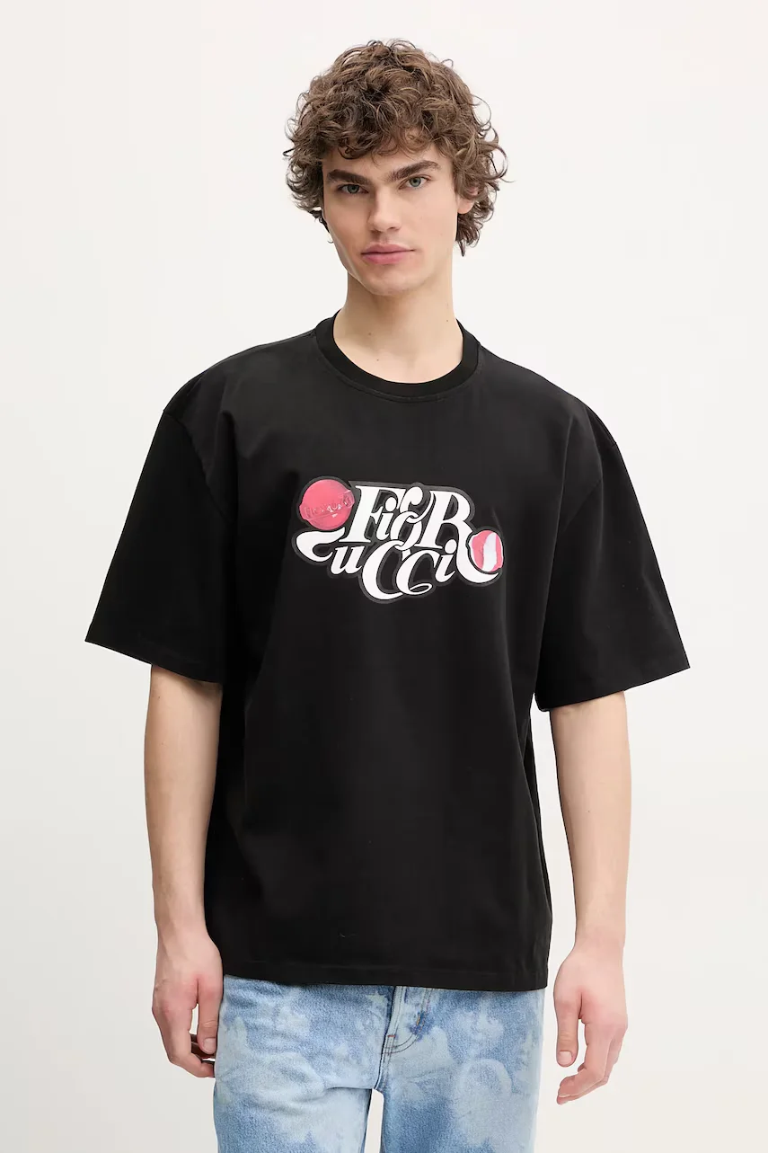 Fiorucci Памучна тениска Curly Lollipop Logo Boxy T-Shirt