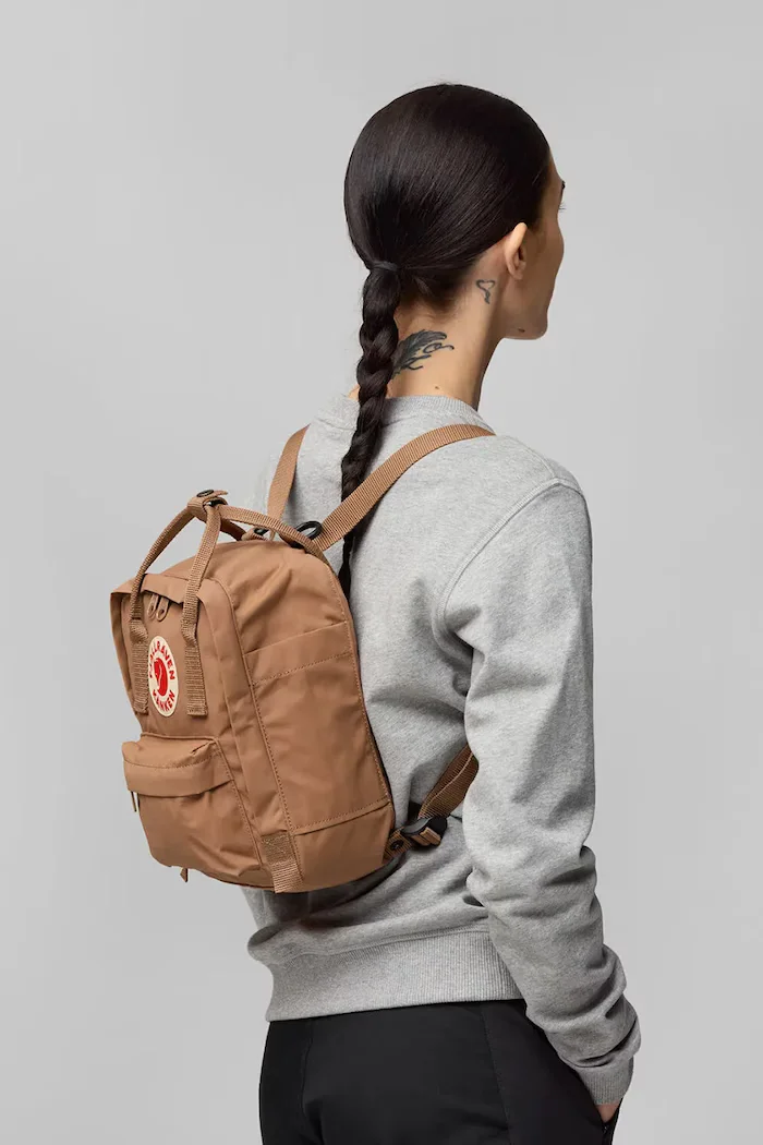 Fjallraven раница за деца от смесени материали Kanken Mini кафява F23561
